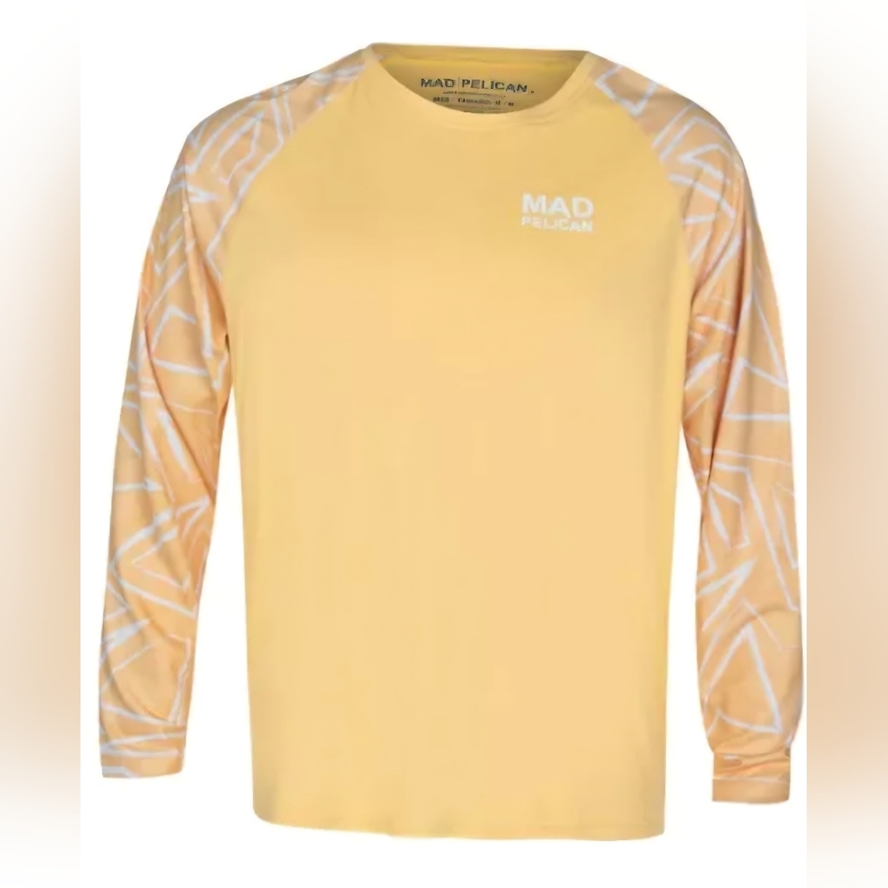Mad Pelican Swirl On Edges Sun Kicker Raglan UV Rash Guard Size XL BU-2107